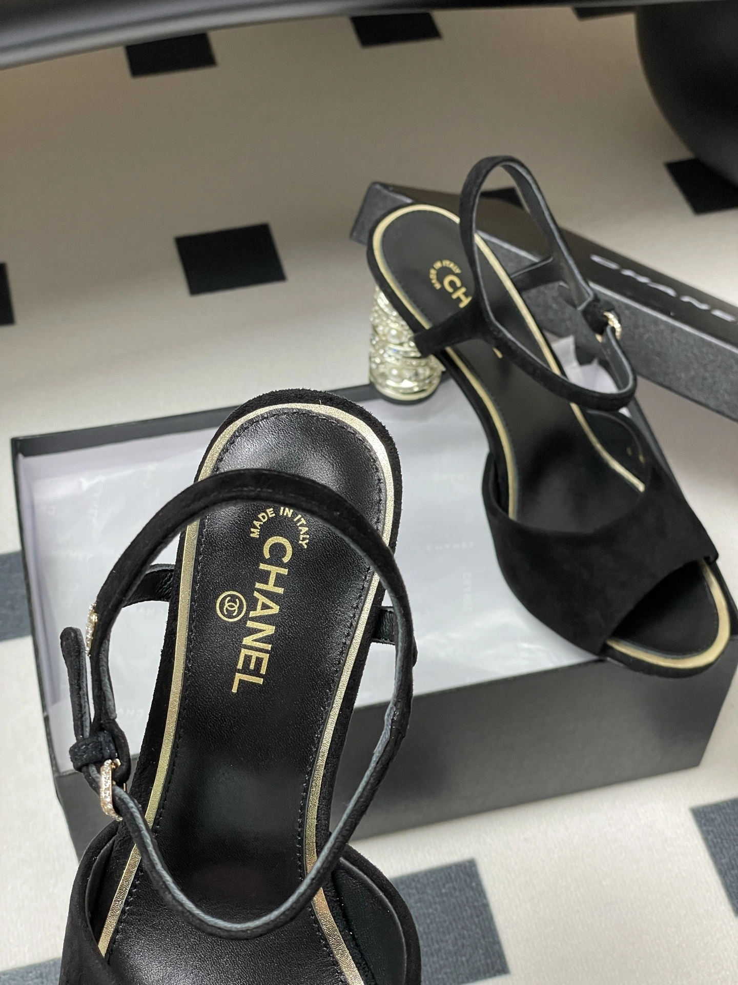 COCO-- 3h1958 G46097 B18550 94305 sheepskin Heel height：8.5CM item:E-X158C2041